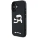 Karl Lagerfeld 3D Rubber Double Heads dėklas, skirtas Apple iPhone 16, juodas