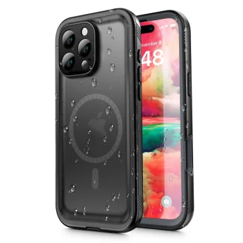Apple iPhone 16 Pro Max 6.9'' Tech-Protect ShellBox MagSafe IP68 Case Cover, Black