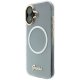Guess IML Gradient Script Metal MagSafe dėklas, skirtas iPhone 17 - baltas