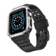 Dirželis su apsauginiu dėklu Apple Watch 38/40/41mm - Juodas, sidabrinis