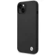 BMW Silicone Metal Logo dėklas iPhone 14 / 15 / 13 modeliams, juodas