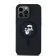 Apple iPhone 14 Pro 6.1\'\' Karl Lagerfeld Karl & Choupette Glitter MagSafe Cover Case, Black