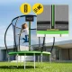 Kids Garden Trampoline 4FIZJO PRO 183 cm 6FT with Enclosure Net and Ladder, Green/Black