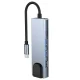 USB-C šakotuvas Tech-Protect V3 5in1, HDMI, RJ45, USB 3.0, pilkas