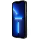 Guess Saffiano Triangle Logo dėklas iPhone 14 Pro Max, sidabrinis
