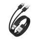 Bwoo pintas 2-in-1 laidas USB-C į USB-C ir Lightning, 1m, 100W/27W, juodas