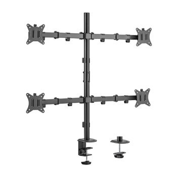 Hismart keturių monitorių stalinis laikiklis 17"-32", juodas