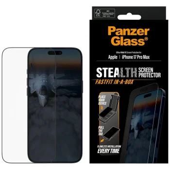 PanzerGlass Stealth Ultra-Wide Fit Fastfit Tempered Glass  iPhone 17 Pro Max