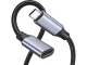 2m USB-C Extension Cable in Braided Sleeve – Fast Charging & Data Transfer