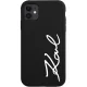 Karl Lagerfeld dėklas iPhone 11 / XR, Silicone Signature, juodas