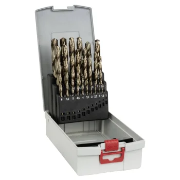 Bosch HSS-Co metalo grąžtų rinkinys su dėžute, 25 vnt., 1,0–13,0 mm