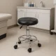 ModernHome Adjustable Swivel Salon Stool with Wheels, Black
