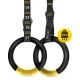 4FIZJO ABS Gymnastic Rings with Numbered Straps, Black/Yellow