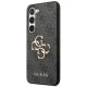 Guess 4G Big Metal Logo dėklas Samsung Galaxy S23+ telefonui, pilkas