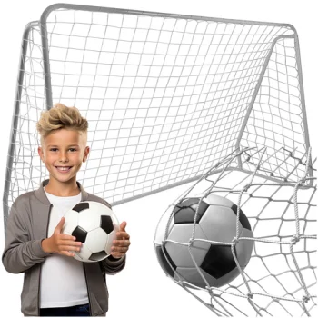 Futbolo vartų tinklas Trizand 213 x 150 x 90 cm, baltas