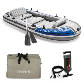 Pripučiama valtis INTEX Excursion 5 Set, 366 x 168 x 43 cm