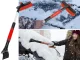 Telescopic Snow Brush and Ice Scraper for Car Windshield, Red