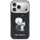 Karl Lagerfeld Karl & Choupette Back Logo MagSafe Dėklas iPhone 17 Pro Telefonui, Juodas