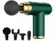 Portable Mini Massage Gun with 4 Attachments, Green