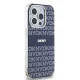 DKNY dėklas iPhone 15 Pro telefonui IML Mono & Stripe MagSafe, mėlynas