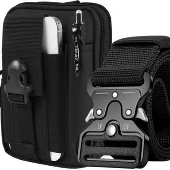 Tactical Waist Bag with Belt Trizand 24321, Black