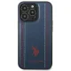 Apple iPhone 14 Pro Max 6.7\'\' US Polo Leather Stitch Case Cover (USHCP14XPFAV), Navy