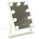 Kosmetinis makiažo veidrodis su LED apšvietimu, USB, 25x30 cm