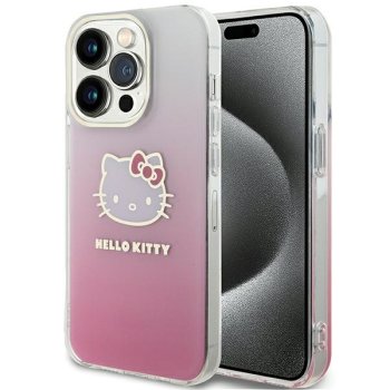 Dėklas iPhone 15 Pro telefonui Hello Kitty IML Gradient, rožinis