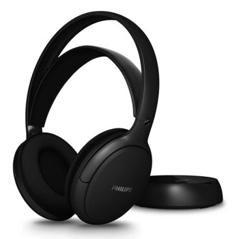 Belaidės televizoriaus ausinės Philips SHD6000BK/12, juodos