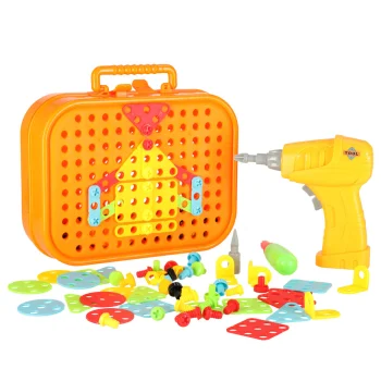 Kids Educational Constructor Tools Set Screwdriver Drill Screws Blocks Space 285 pcs.