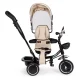 ECOTOYS 4-in-1 Toddler Tricycle with Rotating Seat and Push Handle, Beige
