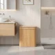 Modernhome bambukinis skalbinių krepšys, 100L, 2 skyriai