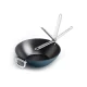 Wok keptuvė Joseph Joseph Space 32 cm su nulenkiamomis rankenomis, mėlyna