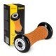 Masažinis volelis su dygliais 4Fizjo Spike Roller, 17 cm, oranžinis/juodas