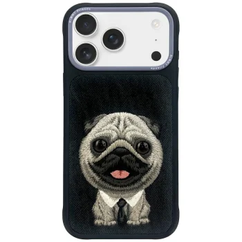 Nimmy Big Eyed Pet 2.0 Dog dėklas, skirtas iPhone 17 Pro Max - Juodas