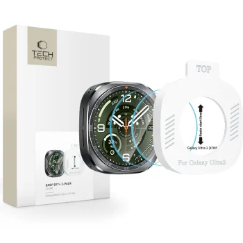 Apsauginis stiklas Tech-Protect Easy Set+, skirtas Samsung Galaxy Watch Ultra 47mm, 2 vnt.