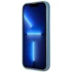 Guess 4G Triangle Logo dėklas su kortelių dėtuvėmis, skirtas iPhone 13 / 13 Pro, mėlynas