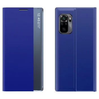 Atverčiamas dėklas su išmaniuoju langeliu Xiaomi Redmi K40 Pro+ / K40 Pro / K40 / Poco F3, mėlynas