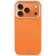 Guess Perforated 4G MagSafe dėklas iPhone 17 Pro Max telefonui, oranžinis