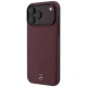 Mercedes Leather Semi Wrap Iconic Line MagSafe dėklas telefonui iPhone 18 Pro / 17 Pro, bordo
