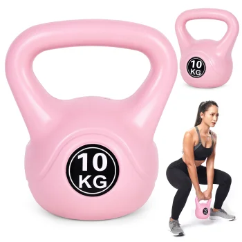 Svarsvarstis Kettlebell MOVEPRO 10 kg, rožinis