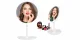 Round Make-up Table Mirror with LED Lighting, White