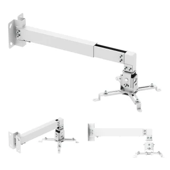 Maclean MC-205 W sieninis projektoriaus laikiklis iki 20 kg, baltas