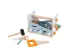 Medinis žaislinis darbastalis ir konstruktorius Ecotoys 1182N WHITE, 52 dalys