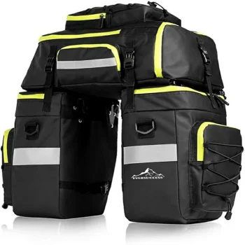 Waterproof 3-in-1 Bicycle Rack Bag and Convertible Backpack 53L