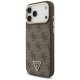 Guess 4G PU odinis MagSafe dėklas, skirtas iPhone 17 Pro Max, juodas