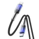 Joyroom S-A42 Crystal-Clear 30W USB-C į Lightning laidas 1.2m, juodas