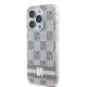 DKNY dėklas iPhone 15 Pro Max su MagSafe IML Checkered Mono Pattern, rožinis