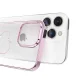 Silicone case with Swarovski Kingxbar Wish Series crystals iPhone 14 Pro Max - pink