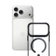 Dėklas „iPhone 17 Pro“ 3Mk Satin Armor MagCase, skaidrus juodas